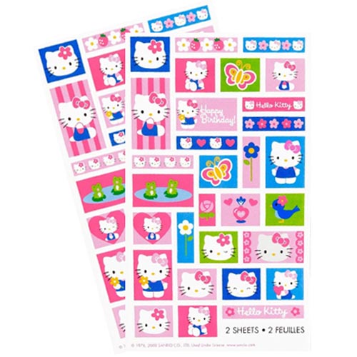 hello kitty flower fun stickers 2 sheets